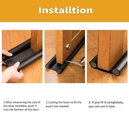 Door Bottom Sealing Strip Guard for Home | (39 inches, Pack of 3) | Door Stoppers | Door Seal | Door Closers | Sound-Proof Reduce Noise Energy Saving Weather Stripping | Waterproof (Brown/Black)